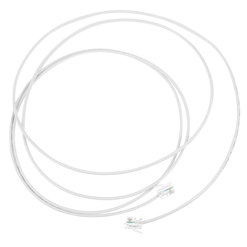 2M White Flat RJ11 Telephone Cable For Home And Office Phone Connection - Image 1