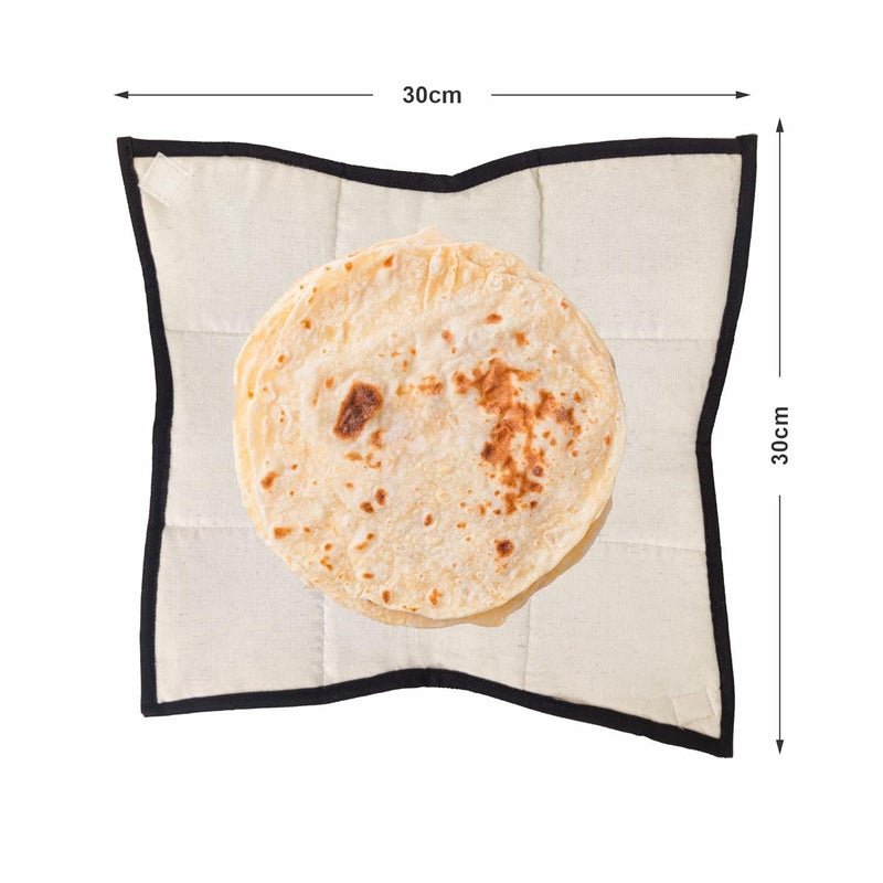 Blendmix Cotton Square Premium Roti Cover|Chapati Covers|Roti Rumal|Traditional Roti Rumals,Double Layer Roti Clothes Wrap,Muslin Cloth - (Set of 4) - Image 3