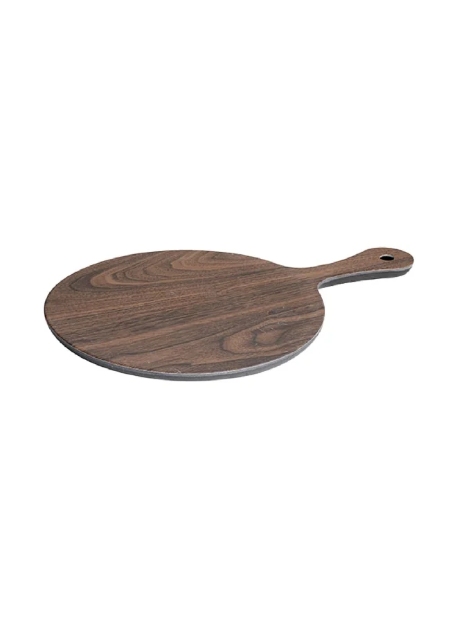 PARFAIT Elegant and Durable Bamboo Fibre Round Serving Plate with Handle Brown 8.6 x 48 x 27.6 cm BB22296BF