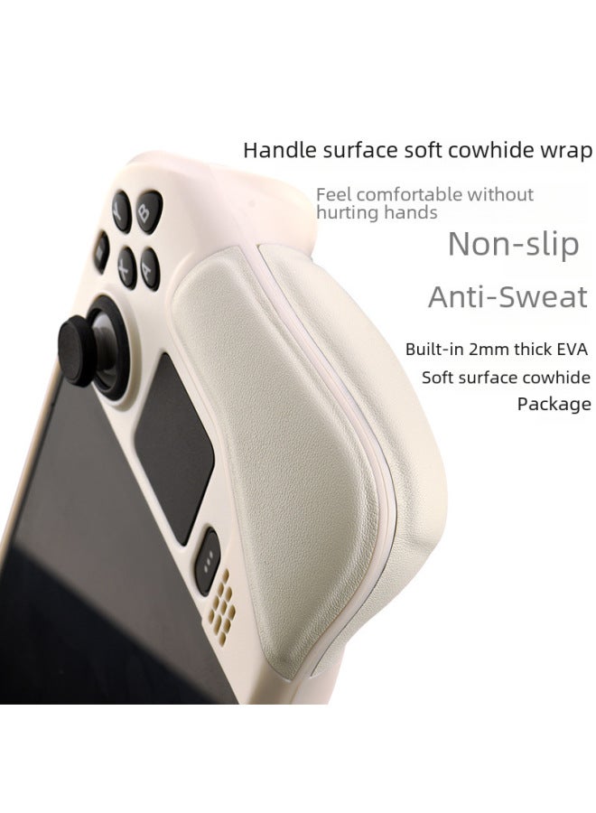 general Red Mark Direct Supply Steamdeck Protective Case Leather Wrapped Console Stand Protective Cover Storage Bag-Model:steam 【white】 Storage Bag - Image 4