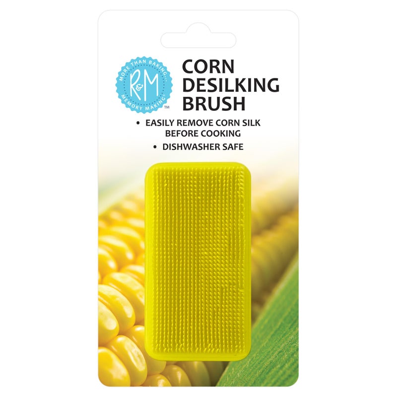 R&M RM Corn DeSilking Brush Vegetable Brush Easy to Hold Small Yellow 