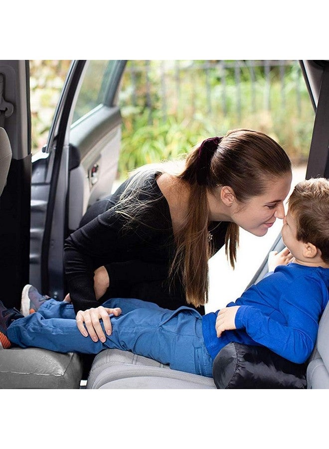 ZIQIAN Inflatable Travel Foot Rest Pillow Portable Adjustable Three Layers Height Foot Stool for Airplanes, Cars, Home, Trains, Office to Lay Down or Sleep on Long Flights with Pump ‚Ä¶ (Grey) - Image 3