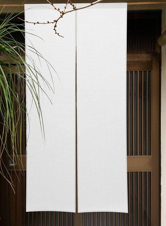 Leowefowa Japanese Noren Doorway Curtain Japanese Door Curtain Window Treatment Pure White Printed Doorway Tapestry for Privacy Partition Divider Panel Kitchen Home Decoration 34" Width x 60" Long - Image 3