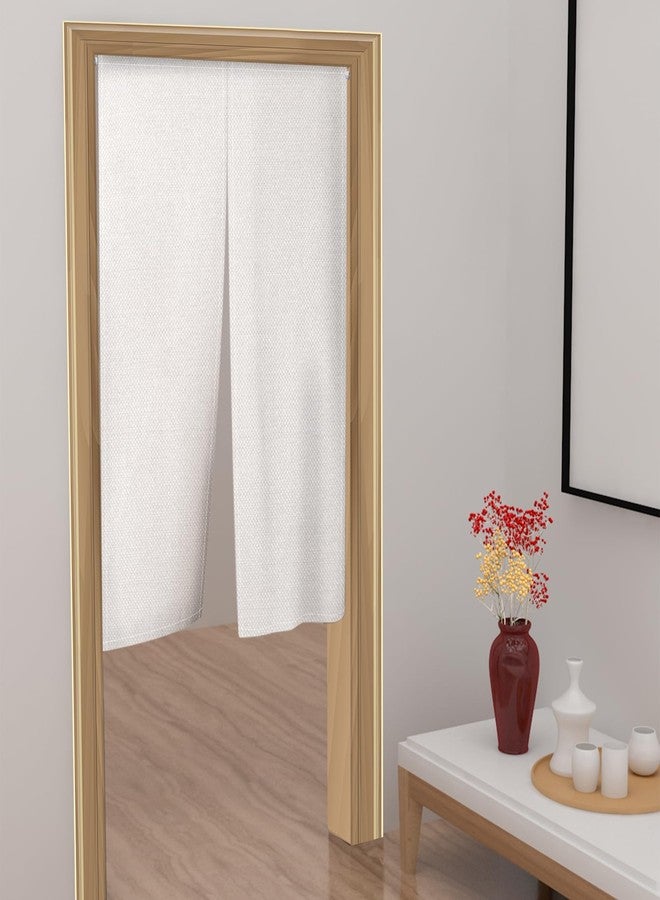 Leowefowa Japanese Noren Doorway Curtain Japanese Door Curtain Window Treatment Pure White Printed Doorway Tapestry for Privacy Partition Divider Panel Kitchen Home Decoration 34" Width x 60" Long - Image 2