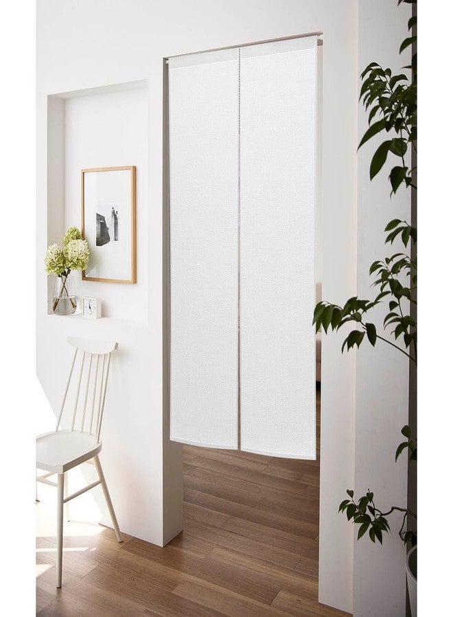 Leowefowa Japanese Noren Doorway Curtain Japanese Door Curtain Window Treatment Pure White Printed Doorway Tapestry for Privacy Partition Divider Panel Kitchen Home Decoration 34" Width x 60" Long - Image 4