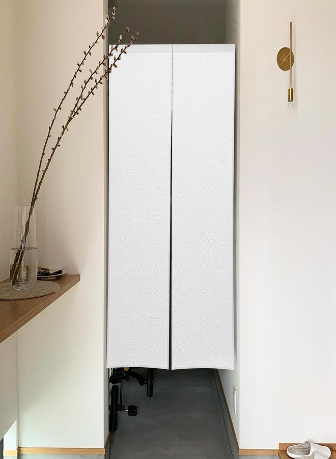 Leowefowa Japanese Noren Doorway Curtain Japanese Door Curtain Window Treatment Pure White Printed Doorway Tapestry for Privacy Partition Divider Panel Kitchen Home Decoration 34" Width x 60" Long - Image 5