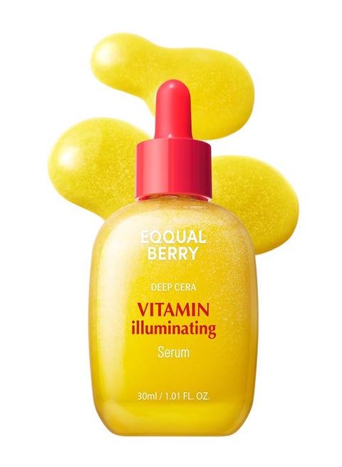 EQQUALBERRY EQQUALBERRY Brightening Serum with Vitamin C: Brightening Serum with Acerola and Niacinamide, Strengthens Skin Barrier, Hydrates with Ceramide and Hyaluronic Acid 1.01 oz / 30 ml