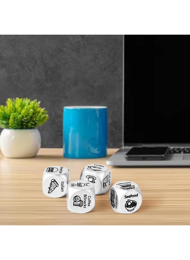 Ponpon 4Pcs Food Decision Dice, Metal Food Dice Game, Funny Gift For Couples Girlfriend Boyfriend Wife Husband On Anniversary Valentines Day Birthday Date Night - Image 5