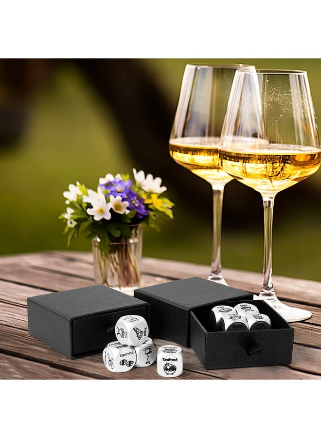 Ponpon 4Pcs Food Decision Dice, Metal Food Dice Game, Funny Gift For Couples Girlfriend Boyfriend Wife Husband On Anniversary Valentines Day Birthday Date Night - Image 4