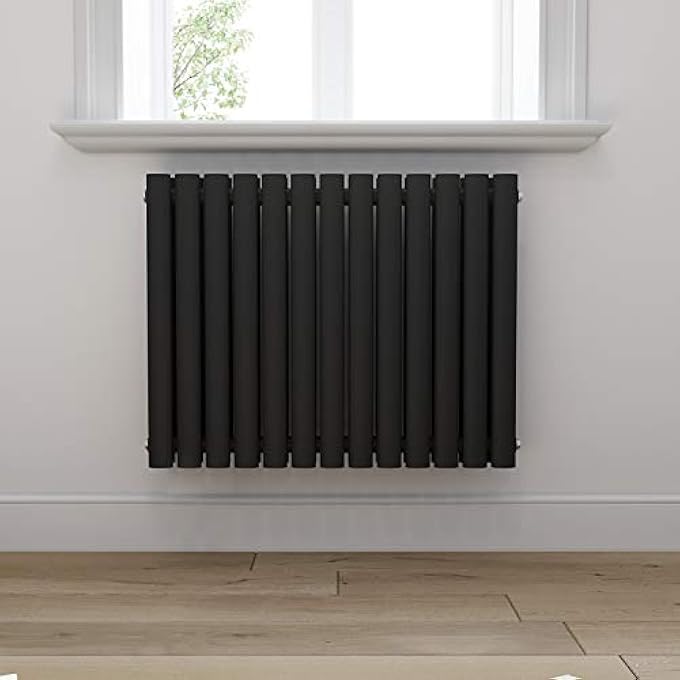 Sonni MORDERN TUBULAR RADIATOR 600 X 760 MM, DOUBLE LAYER FOR BATHROOM/LIVING ROOM, SIDE CONNECTION, ANTHRACITE, BATHROOM RADIATOR - Image 1