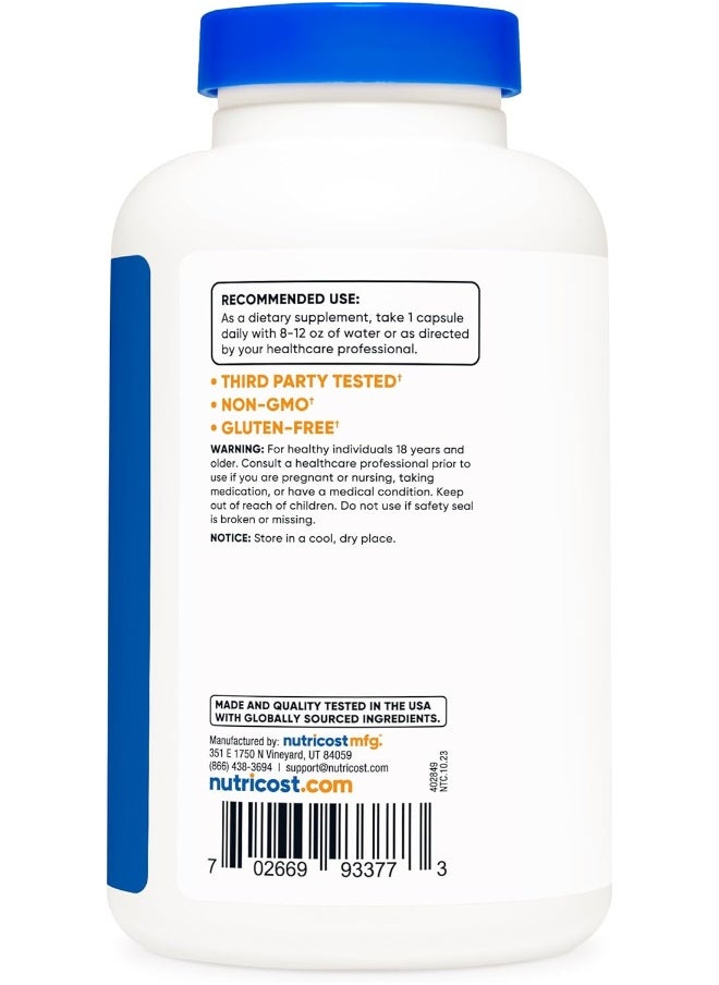Nutricost - Niacinamide Vitamin B3 500mg, 240 Capsules - Non-GMO, Gluten-free, Flush - Image 1
