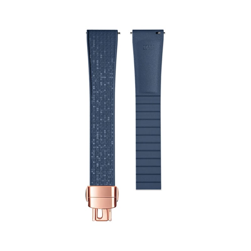 Bluejw CTSizable Mosaic Pattern Fluoroelastomer Watch Band – Replace the Watch Strap for 18mm 19mm 20mm 21mm 22mm Universal Luxury Watches - Image 1