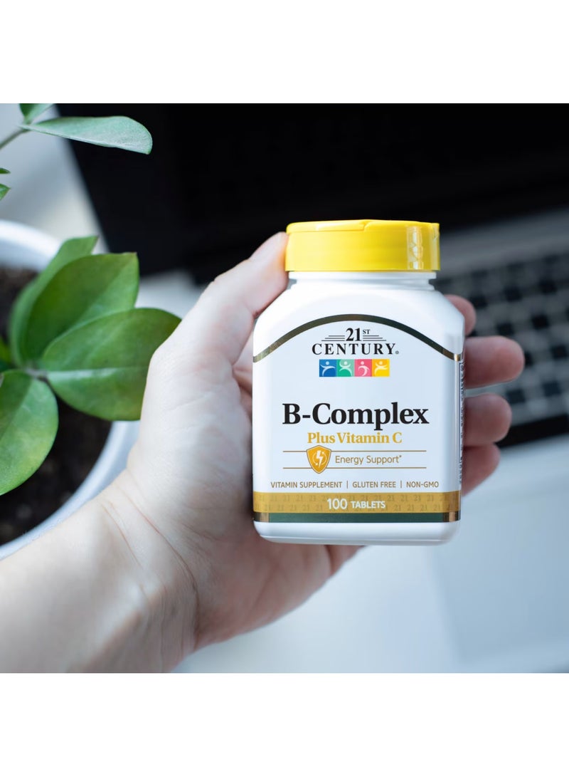 21st Century فيتامين ب المركب بلس فيتامين ج 100 قرص - Image 2