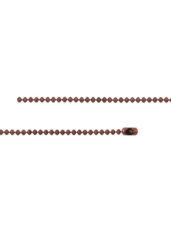 DragonWeave 1.8mm Fine Antique Copper Ball Chain Necklace with Extra Durable Color Protect Finish - 30 Inches - Image 2