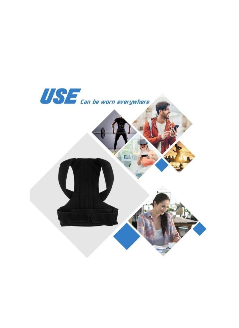 AS SEEN ON TV - Adjustable Upper Back Brace Neck Back and Shoulder Pain Relief Posture Corrector Pain Relief Support Medium - Image 1
