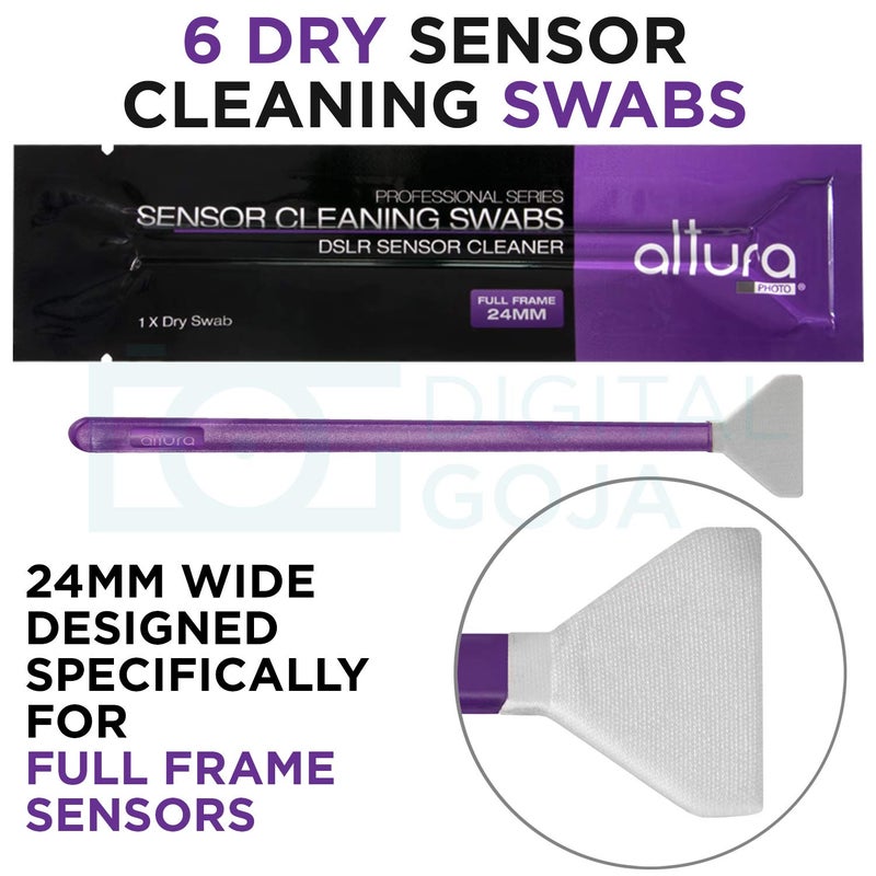 Altura Photo طقم تنظيف الكاميرا الاحترافي من التورا فوتو لكاميرات DSLR وكاميرات المرايا كاملة الإطار - منظف العدسة والمستشعر - يتضمن حقيبة، رذاذ، مسحات، منفاخ، فرشاة، ورق مناديل - Image 4