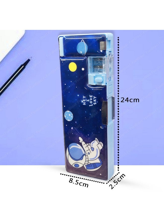 FunBlast Multifunctional Pencil Box Kids, Space Pencil Box Boys, Kids Pencil Box Boys & Girls, Magnetic Pencil Box Boys, Pop Up Pencil Box, Space Theme Return Gifts Kids - Plastic, Multicolor - Image 2