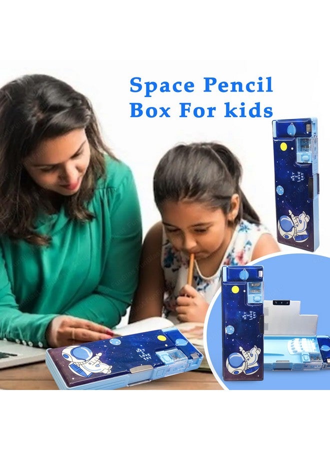 FunBlast Multifunctional Pencil Box Kids, Space Pencil Box Boys, Kids Pencil Box Boys & Girls, Magnetic Pencil Box Boys, Pop Up Pencil Box, Space Theme Return Gifts Kids - Plastic, Multicolor - Image 5