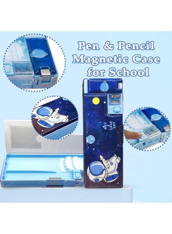 FunBlast Multifunctional Pencil Box Kids, Space Pencil Box Boys, Kids Pencil Box Boys & Girls, Magnetic Pencil Box Boys, Pop Up Pencil Box, Space Theme Return Gifts Kids - Plastic, Multicolor - Image 3