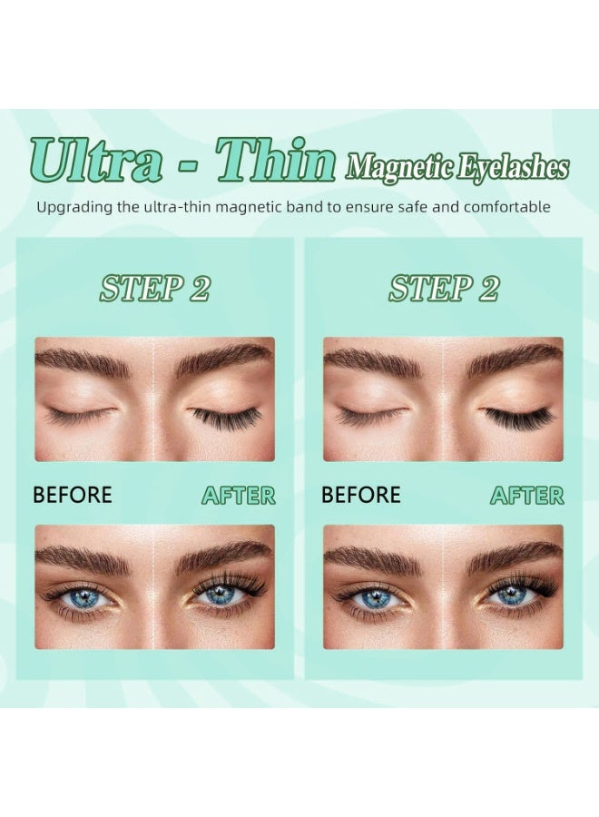 Red Blossom Magnetic Eyelashes – Natural Look Manga Style | Reusable Magnetic Lashes Kit with Applicator | No Glue Needed, Lightweight & Comfortable All-Day Wear  - Image 4