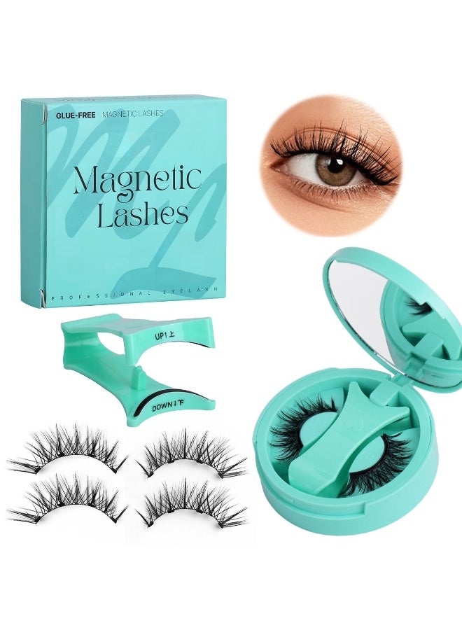 Red Blossom Magnetic Eyelashes – Natural Look Manga Style | Reusable Magnetic Lashes Kit with Applicator | No Glue Needed, Lightweight & Comfortable All-Day Wear  - Image 1