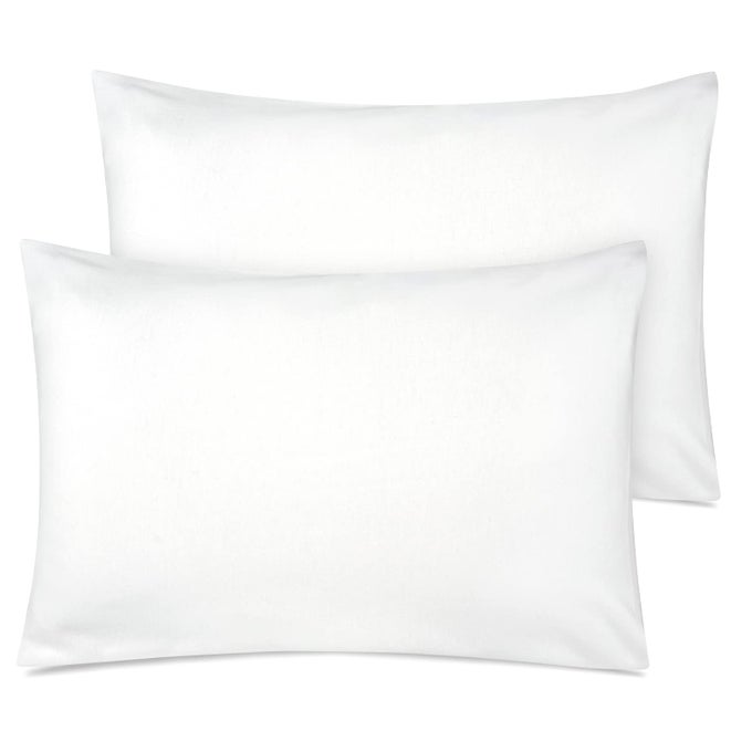 ORGANIC COTTON TODDLER PILLOWCASETRAVEL PILLOWCASE PACK OF 2 SET 13X18 INCHES WITH ENVELOPE CLOSURE SOFT BREATHABLE BABY PILLOW CASE COVER SOLID WHITE