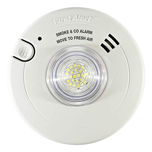 First Alert BRK 7030BSL Hardwired Hearing Impaired Combination Alarm with Led Strobe Light White - Image 1