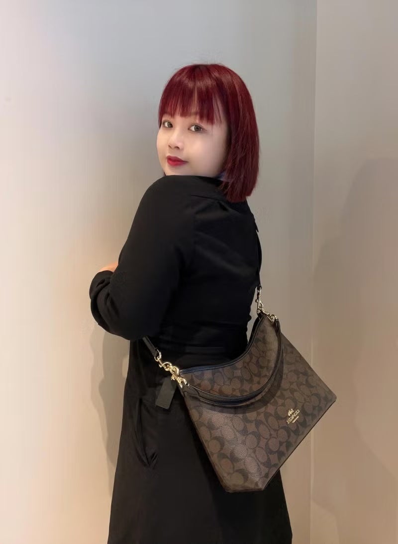 coachoutlet Coach Outlet Women's Classic Logo LAUREL No. 31 Wander Bag Shoulder Bag Crossbody Bag Underarm Bag IM/Walnut/Black - Image 4