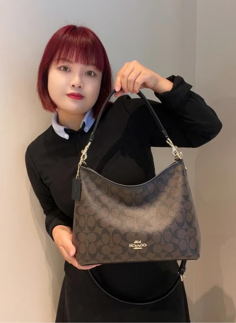 coachoutlet Coach Outlet Women's Classic Logo LAUREL No. 31 Wander Bag Shoulder Bag Crossbody Bag Underarm Bag IM/Walnut/Black - Image 5