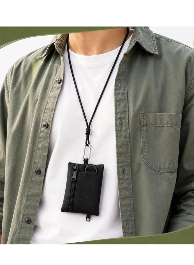 Black Mini Tactical Keychain Pouch, EDC Belt Pocket Organizer for Coin, ID Card, Car Fob & Headset - Image 5