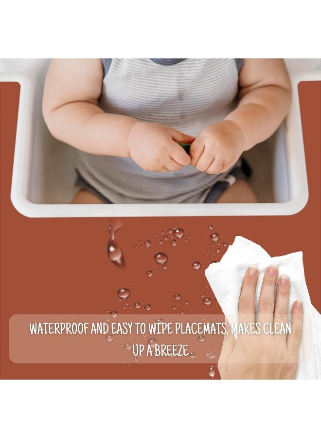 Mintlyfe حصيرة عالية الكرسي من مينتلايف لكرسي الأطفال آنتيلوب من إيكيا، حصائر سيليكون، حصيرة صينية للأطعمة الأصابع للأولاد والبنات، الأطفال، الصغار (طين) - Image 4