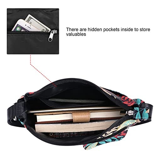 Kamo Crossbody Bag for Women - Multi-pocket Shoulder Bag Lightweight Messenger Bag Casual printed Purse Handbag Travel Bag - Image 3