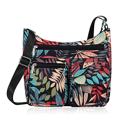 Kamo Crossbody Bag for Women - Multi-pocket Shoulder Bag Lightweight Messenger Bag Casual printed Purse Handbag Travel Bag - Image 1