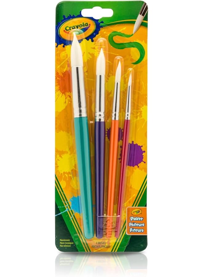 كرايولا مجموعة فرش مستديرة 4Ct - Image 1