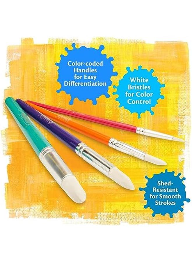 كرايولا مجموعة فرش مستديرة 4Ct - Image 3