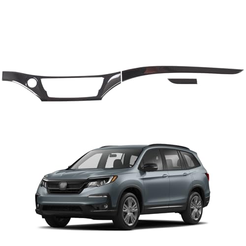 Qiosreui Dashboard Panel Cover for Honda Pilot 2016-2022/ Ridgeline 2016-2020/ Passport 2019-2025 Accessories, Center Console Instrument Panel Trim Strip, Dash Upper Center Panel Trim Bezel, ABS (Carbon Fiber) - Image 1