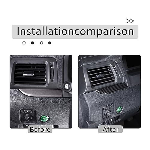 Qiosreui Dashboard Panel Cover for Honda Pilot 2016-2022/ Ridgeline 2016-2020/ Passport 2019-2025 Accessories, Center Console Instrument Panel Trim Strip, Dash Upper Center Panel Trim Bezel, ABS (Carbon Fiber) - Image 4