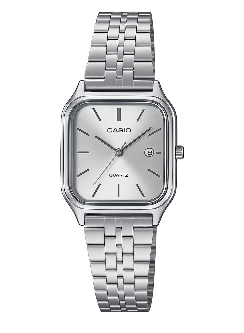 كاسيو ساعة يد كاسيو حريمي كوارتز – سوار ستانلس ستيل فضي ومينا فضي