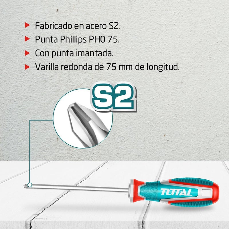 TOTAL Phillips Screwdriver with Magnetic Tip - Image 3