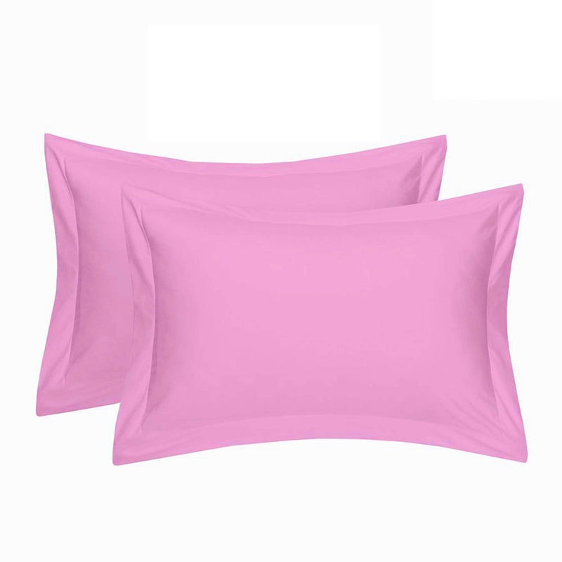RJ Products™ Plain Solid King Size Pillow Cover Set of 2 Piece 18 X 28 inch, Microfiber (Pink) - Image 4