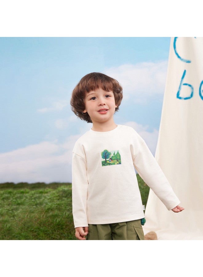 Boys' T-shirt Long Sleeve Children's Base Layer Spring Round Neck Pullover Cartoon Top For Baby Boys - Image 3
