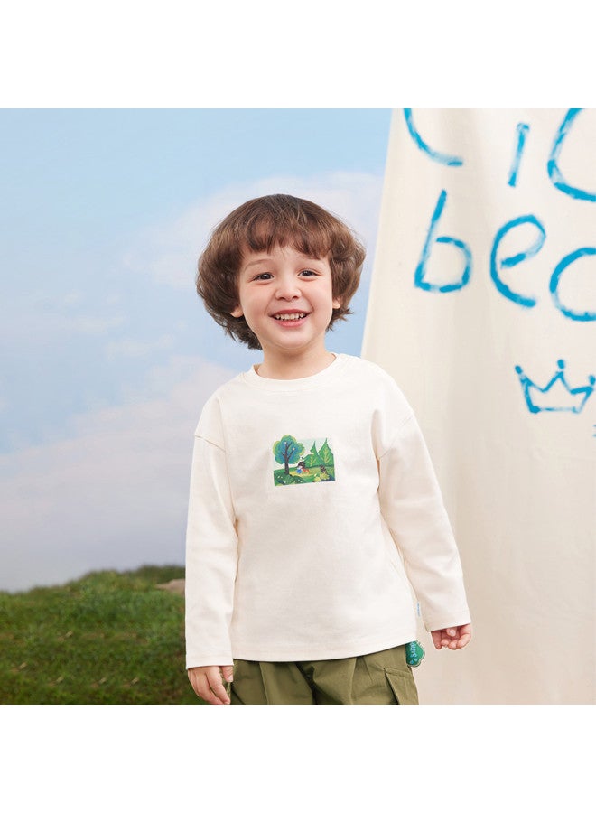 Boys' T-shirt Long Sleeve Children's Base Layer Spring Round Neck Pullover Cartoon Top For Baby Boys - Image 2