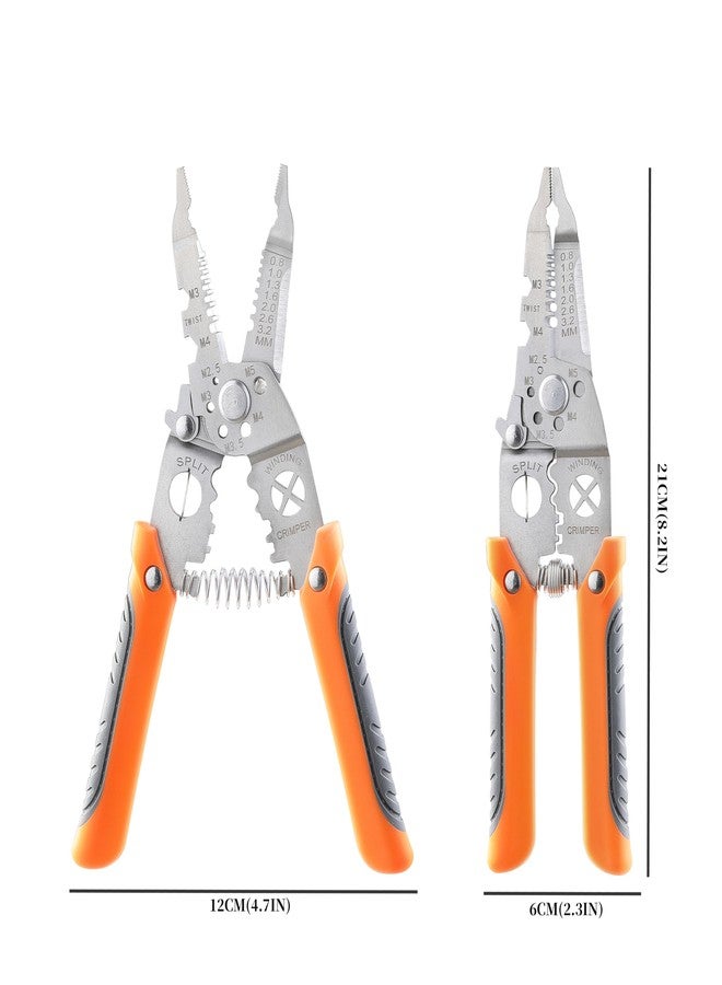 MONGSEW Wire Stripper Cutter, MONGSEW 8 inch Stainless Steel Wire Stripping Tool, Multi-Function Hand Tool (10-22AWG) - Image 2