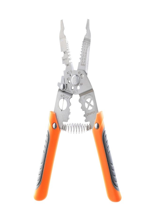 MONGSEW Wire Stripper Cutter, MONGSEW 8 inch Stainless Steel Wire Stripping Tool, Multi-Function Hand Tool (10-22AWG) - Image 1