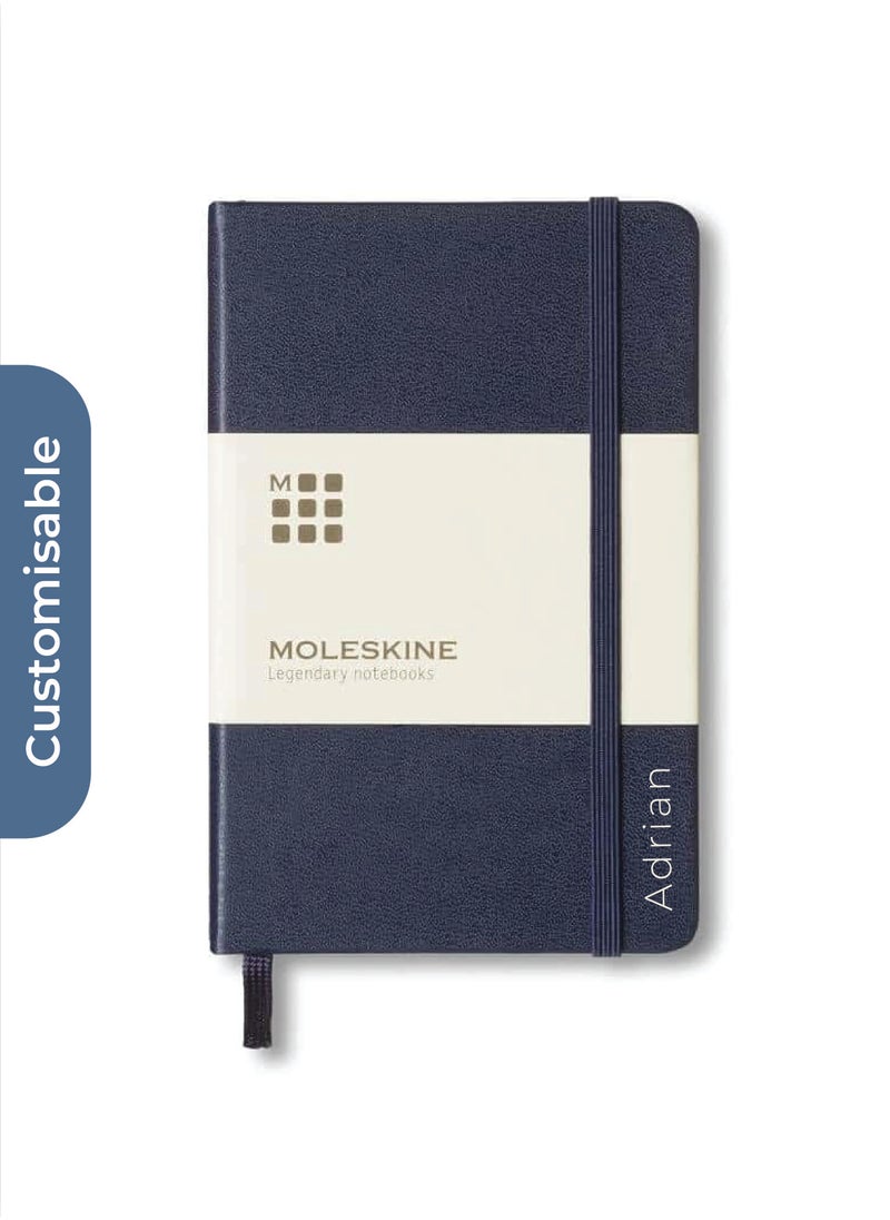MOLESKINE Personalised Moleskine Classic Large Ruled Hard Cover Notebook - Sapphire Blue  - Image 1