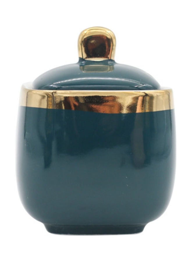 Arabest 4-Piece Ceramic Spice Jar Set Gold/Green 32.7x11x10cm - Image 2