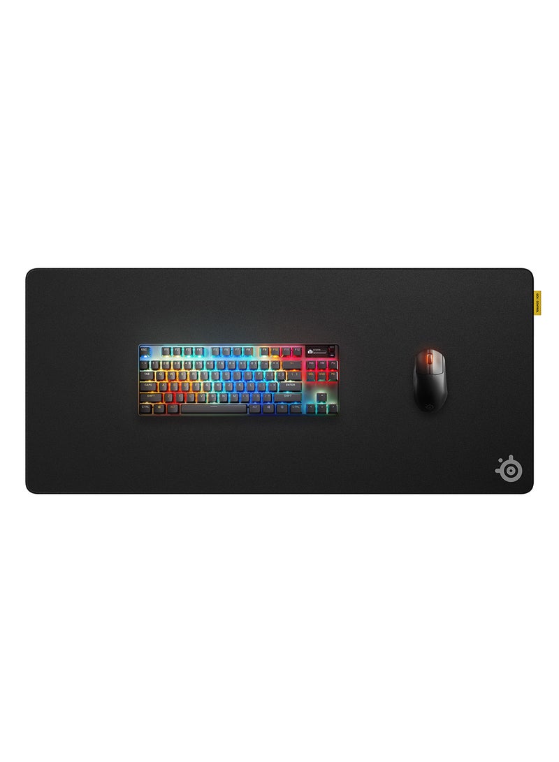 SteelSeries QcK XL Performance Control Gaming Mousepad, Extra density for a smooth glide, Low-profile edge stitching, Non-slip neoprene rubber base, 900 x 400 mm size,  FPS, MOBAs, RTS, MMO - Black - Image 4