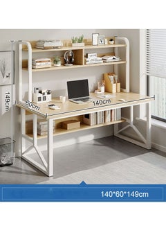 Multifunctional Computer Table And Office Desk With 2 Layer Book Shelf (No Chair)