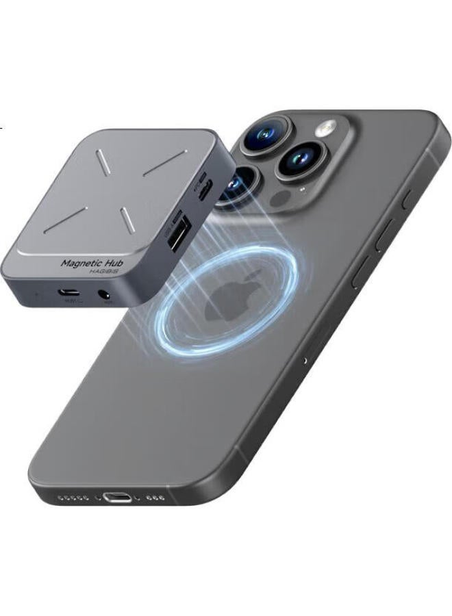 Hagibis Magnetic Docking Station Type-C Hub Usb-C Splitter Apple Mac Converter For Iphone 16 Mobile Phone Ipad Laptop Accessories - Image 3