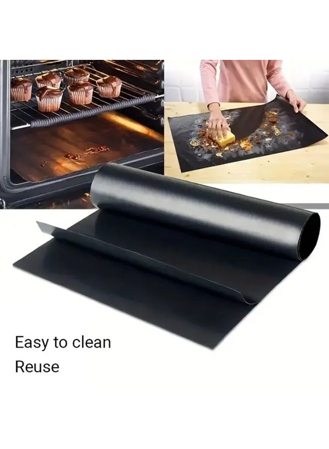 Set Of 3 Non Stick Oven Liners 33x40cm For Baking Pizza And Microwaving - Image 4